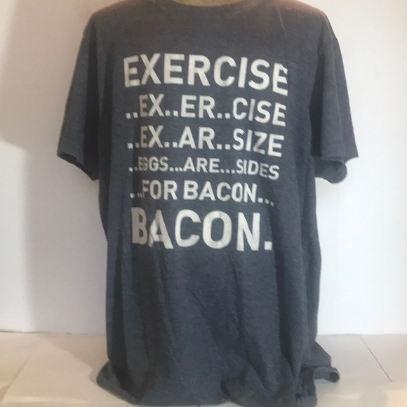 “BLUENOTES” Exercise and Bacon Ladies T Shirt. - Picture 2 of 9
